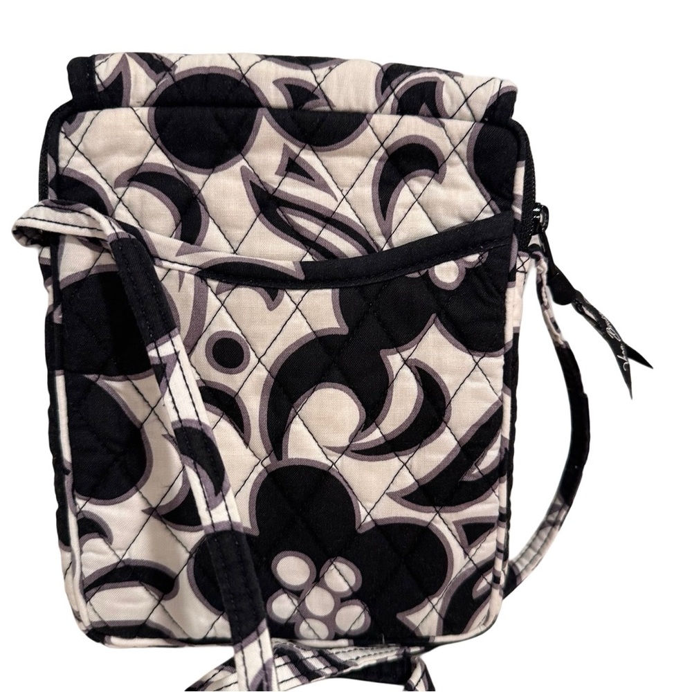 Vera Bradley Set Day & Night Mini Hipster Crossbody & Matching Wallet B&W Floral - Picture 6 of 16